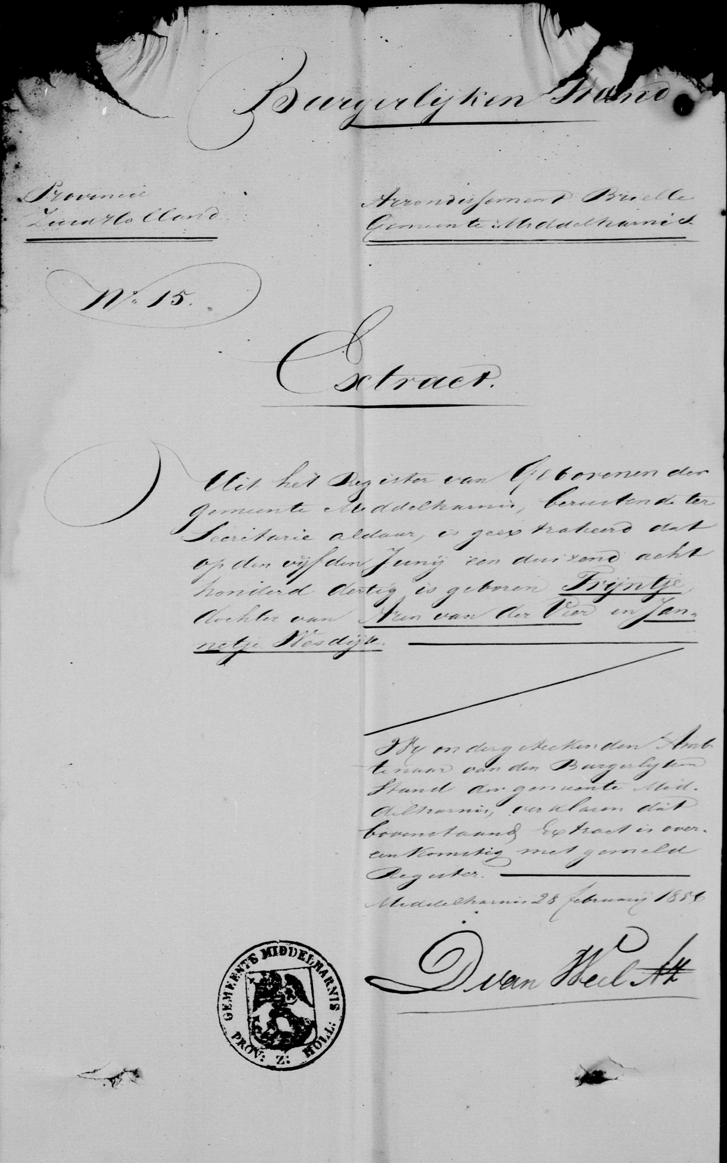  - Huwelijksbijlagen Eduard Eliza Francois van Nikkelen Kuijper en Trijntje van der Veer 28 februari 1856 (3)